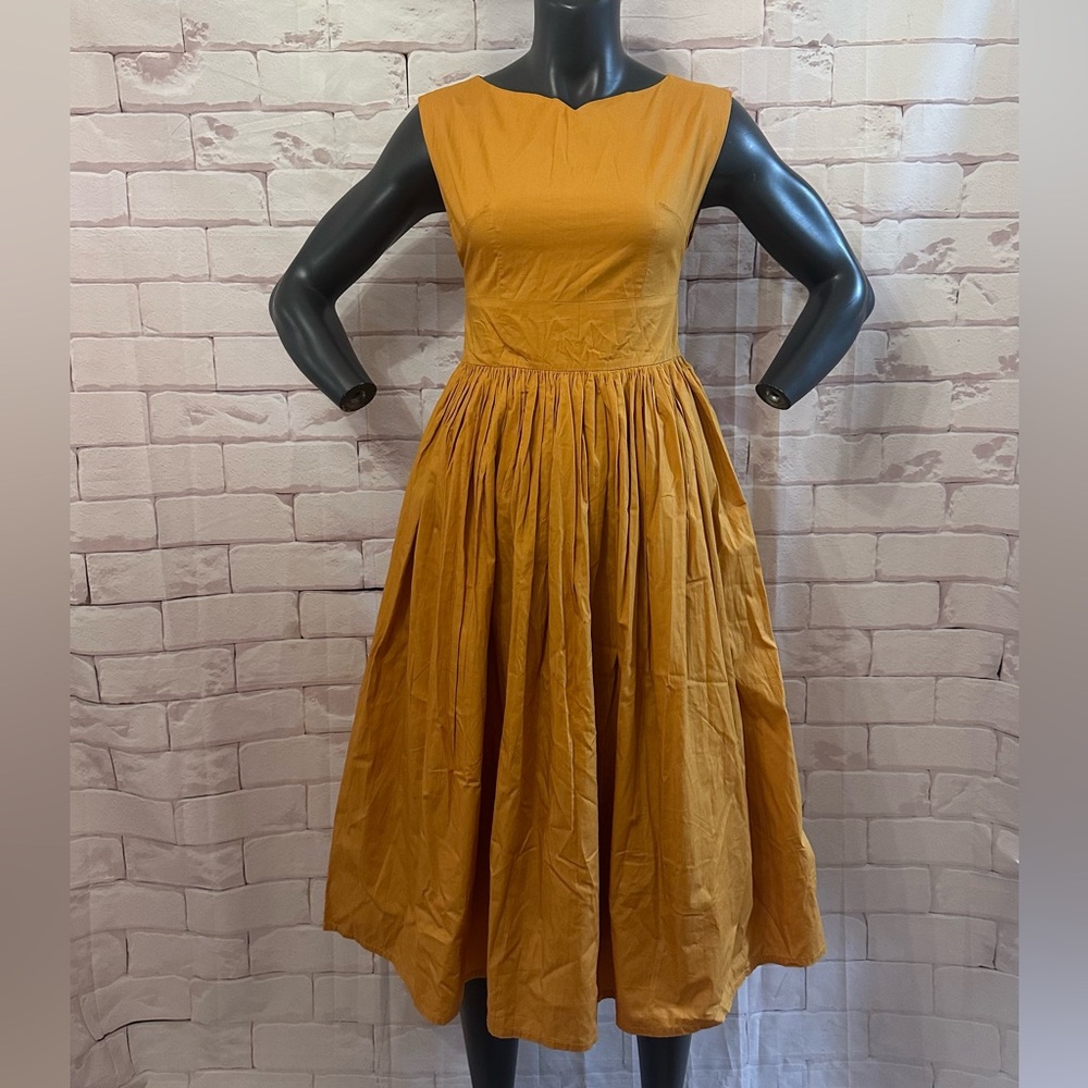 Chicwish Mustard Midi Dress